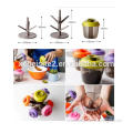 CY072 Pop Up Spice Rack Holder Set Spice Organizer Storage Tree with 6 Containers